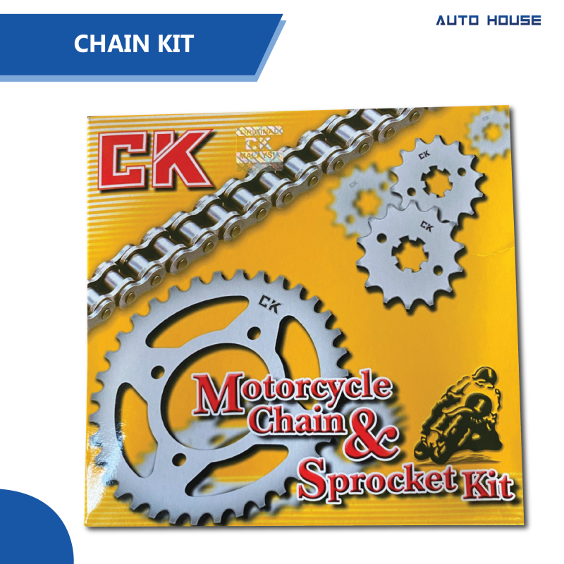 CK Motorcycle Chain & Sprocket Kit Honda CG125 (Made In Malaysia)