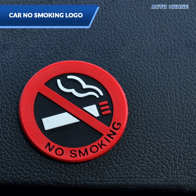 Car Interior Body Sticker no Smoking Logo-RED