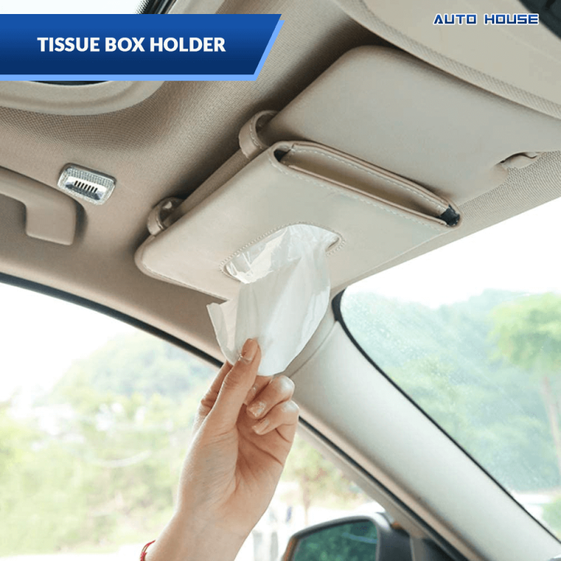 Car Sun Visor Tissue Box Holder With Tissues