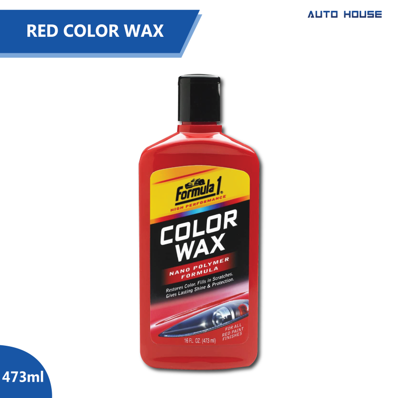 Formula 1 Red Color Wax Polish Restores Color and Gives lasting Shine & Protection 473ml