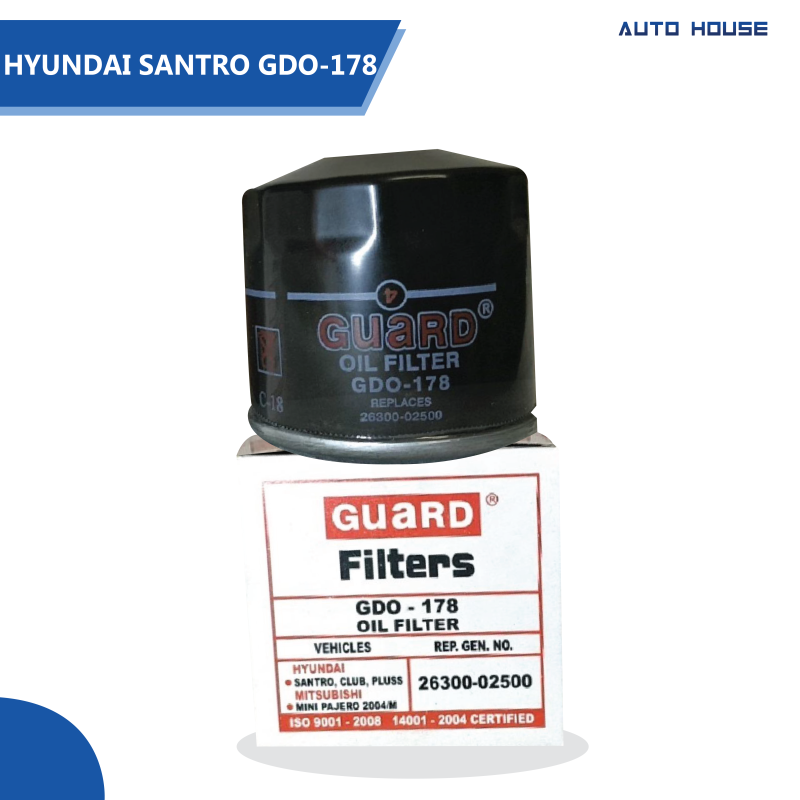 Hyundai Santro, Mitsubishi, Mini Pajero, Guard Oil Filter GDO-178