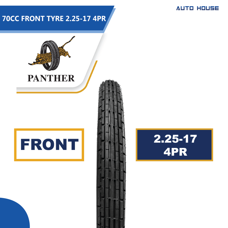 Panther 70 CC - Motorcycle Tyre & Tube Set 2.25-17 (Front) 4 PR